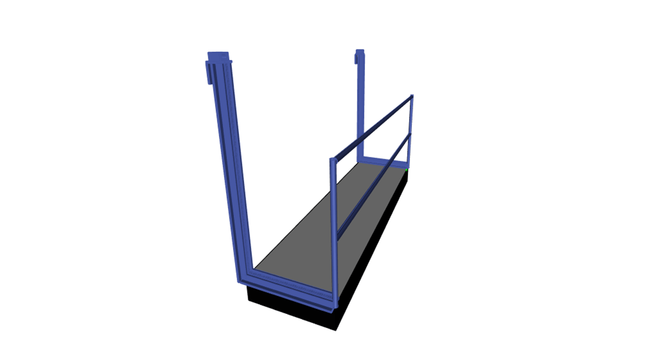 Modelo de plataforma y estructura de soporte